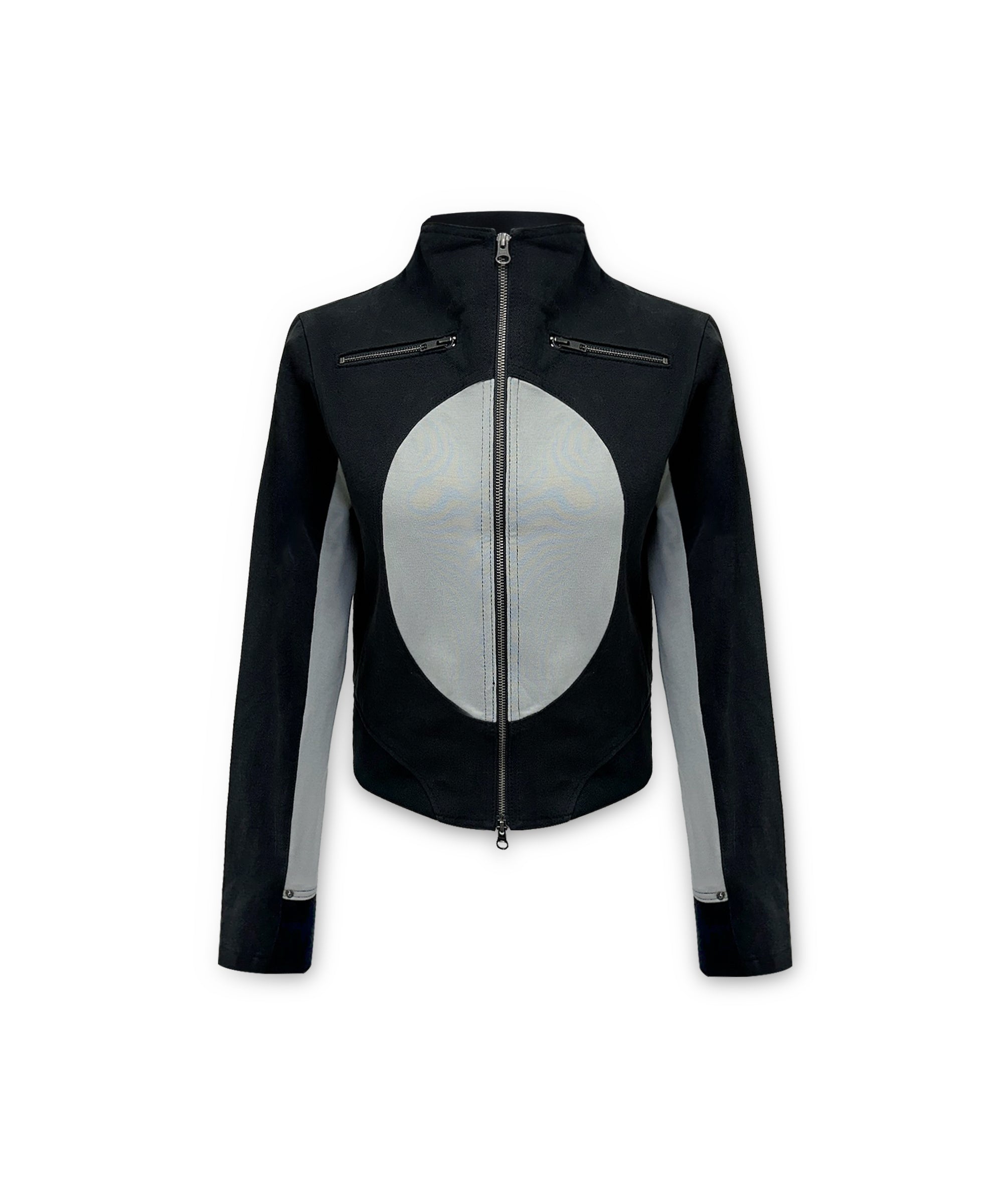 0104-ss-25-f/no.1-circle-line-cotton-zipup