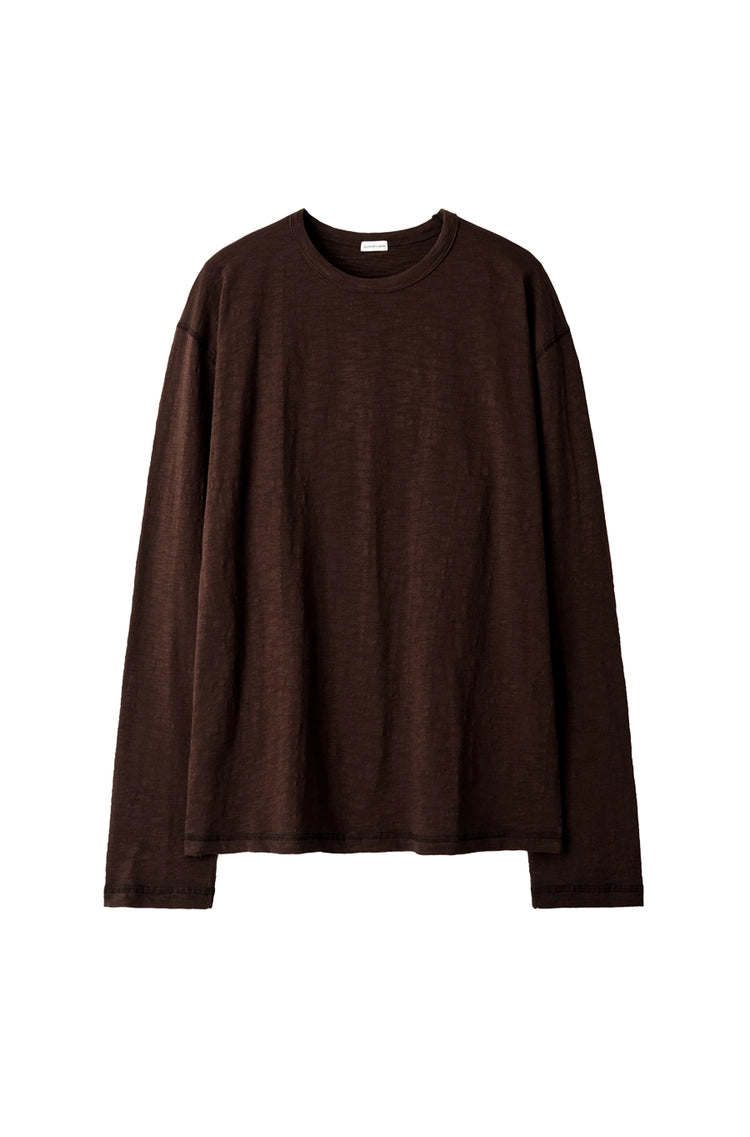 youche-pret-a-porter-fw-26-si-trace-slub-long-sleeve-tee-umber-brown-brown-s