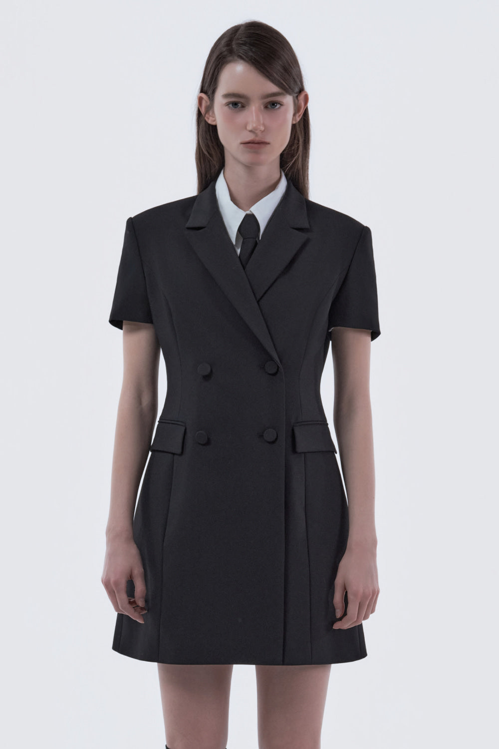 mausoleum-ss-26-jenn-half-sleeve-suit-jacket-dress-black-black-s