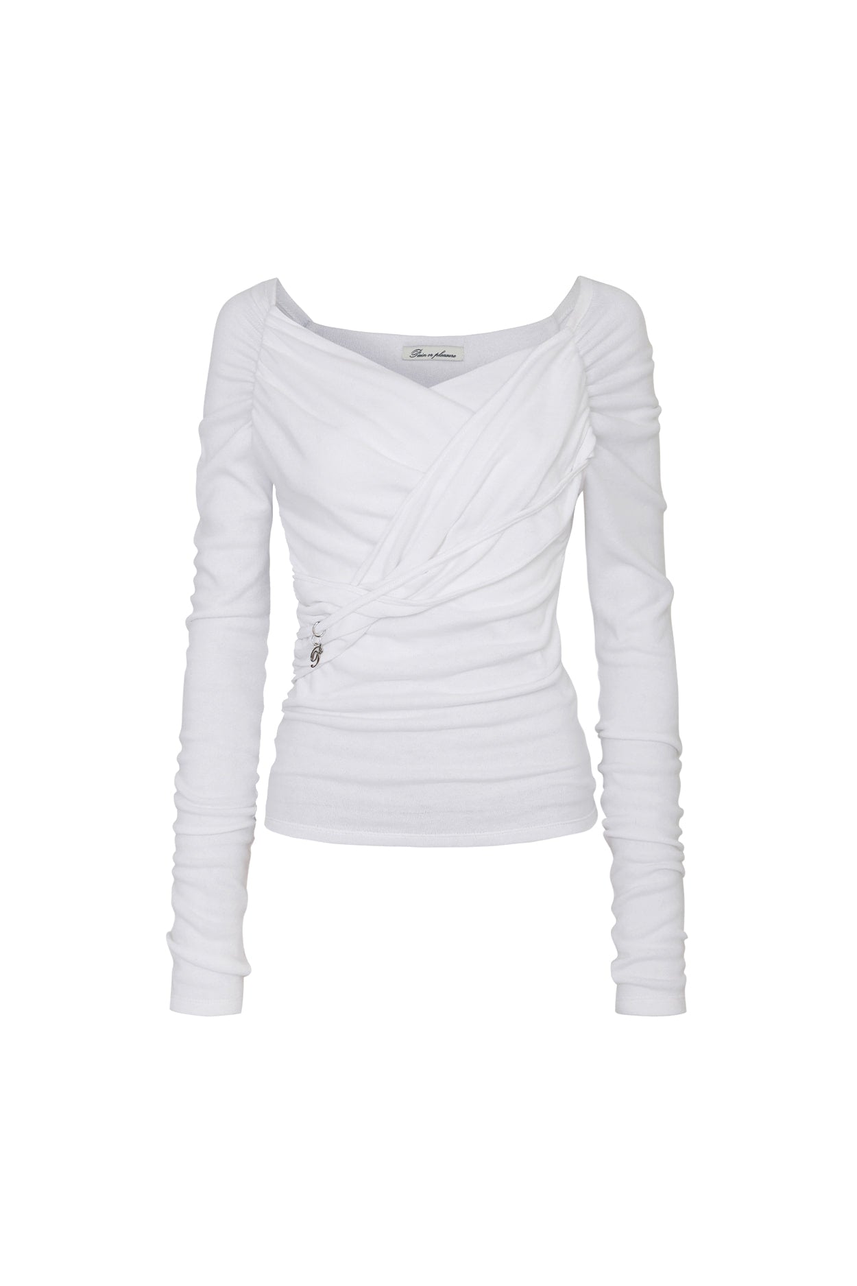 pain-or-pleasure-fw-25-soft-draped-off-shoulder-top-white-white-s