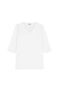 repos-ss-26-three-quarter-sleeve-v-neck-t-shirt-white-white-s