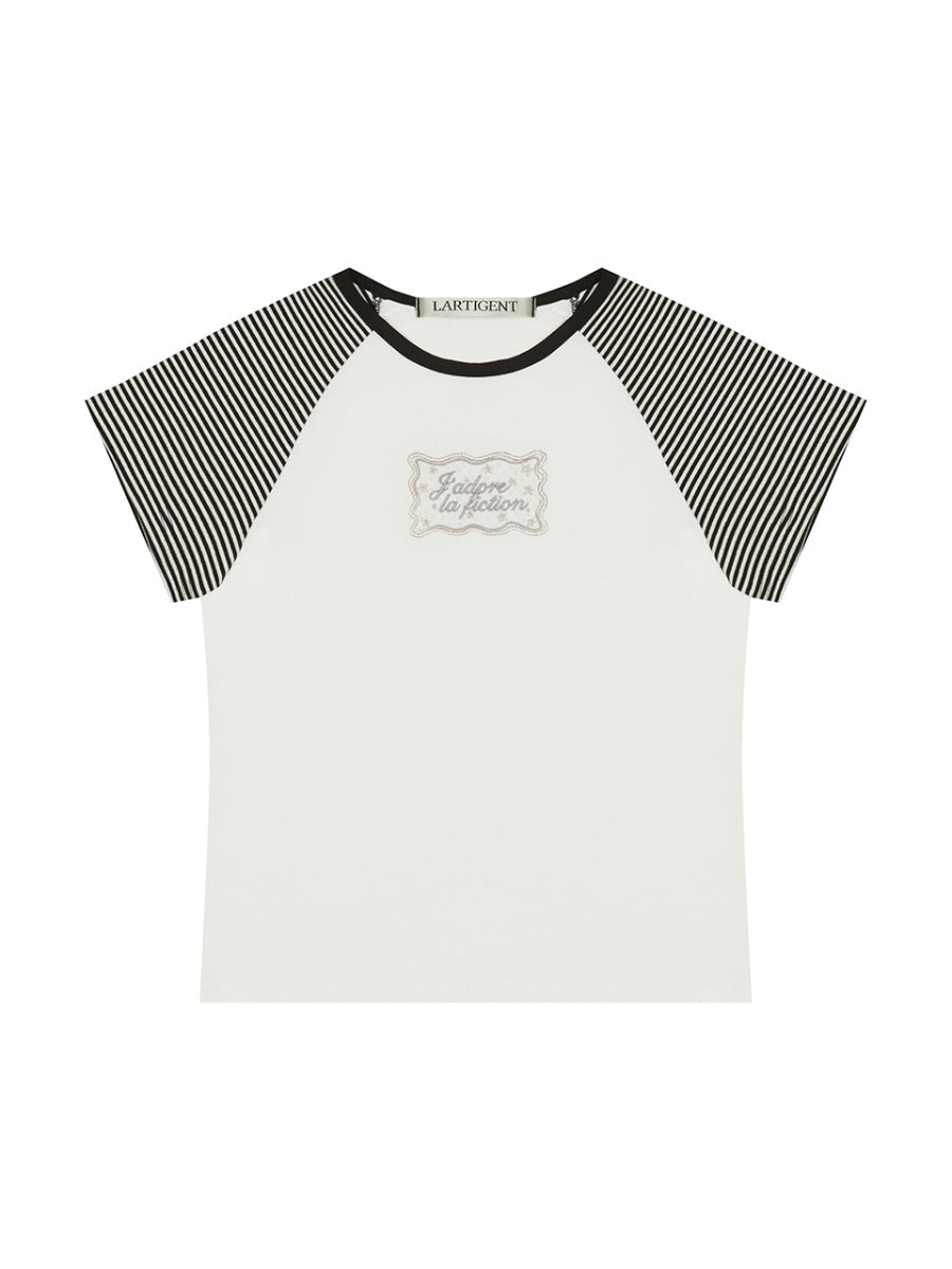 lartigent-ss-25-l18-striped-raglan-t-shirt-black-black-s