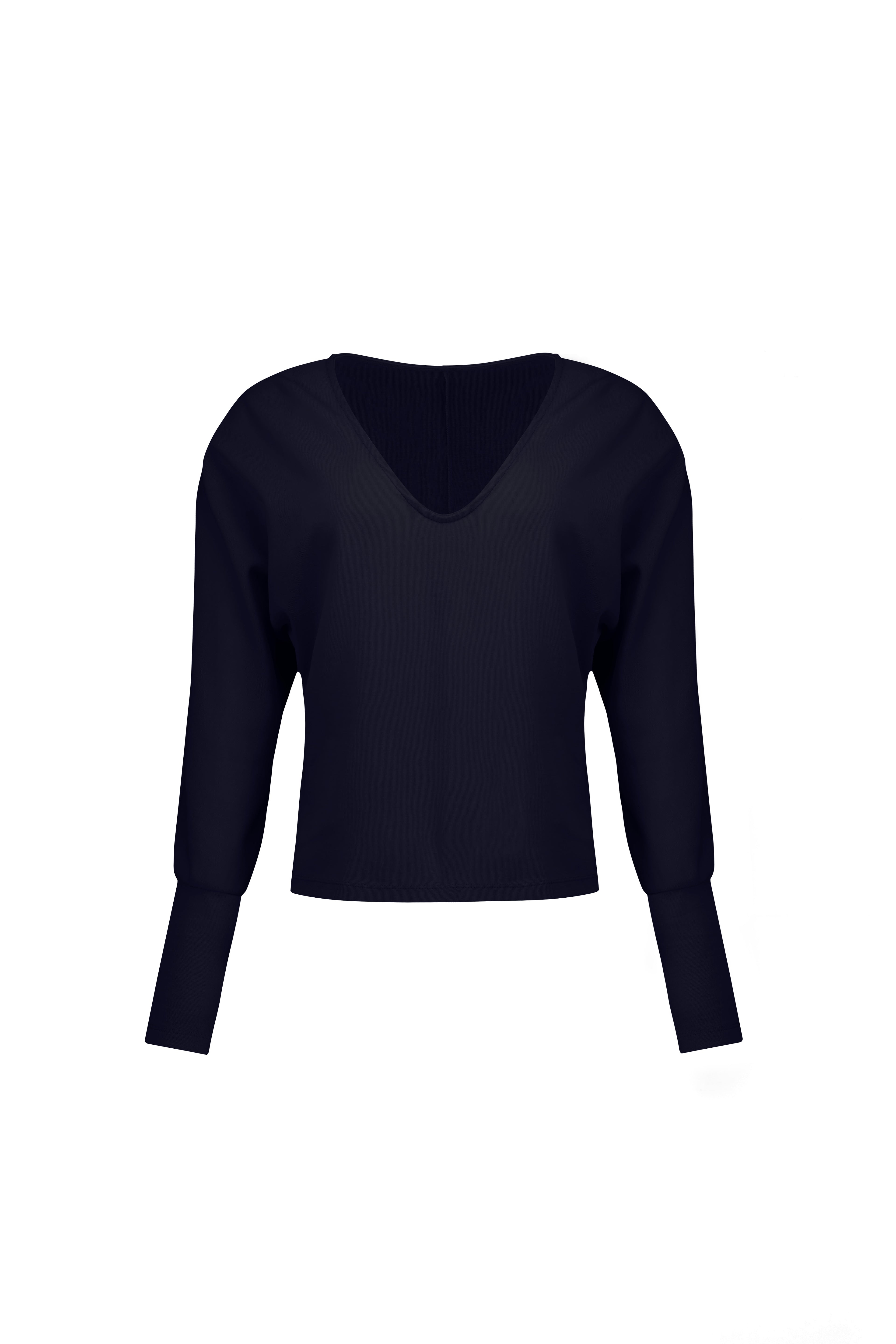 pokos-fosca-ss-26-volume-v-neck-top-navy-navy-s