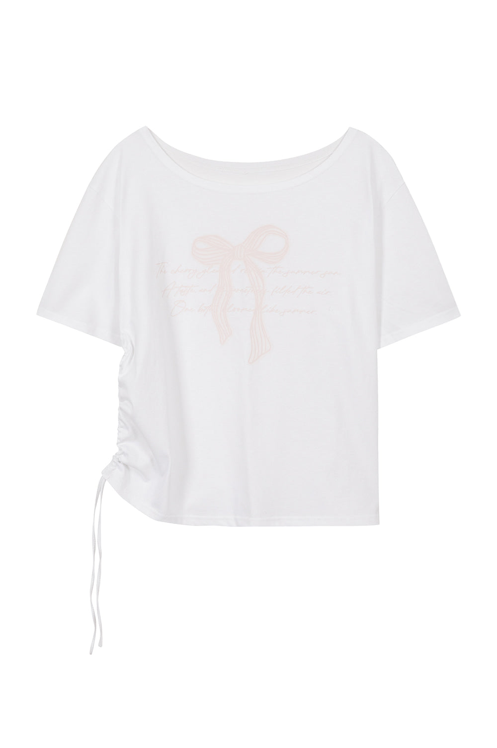 illigo-ss-25-ribbon-shirring-offshoulder-tshirt-white