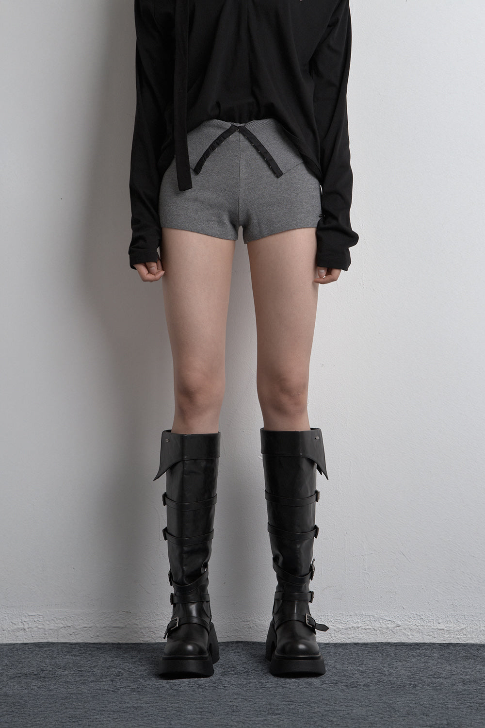 synerjyn-fw-25-pold-two-way-knit-shorts-gray-gray-s