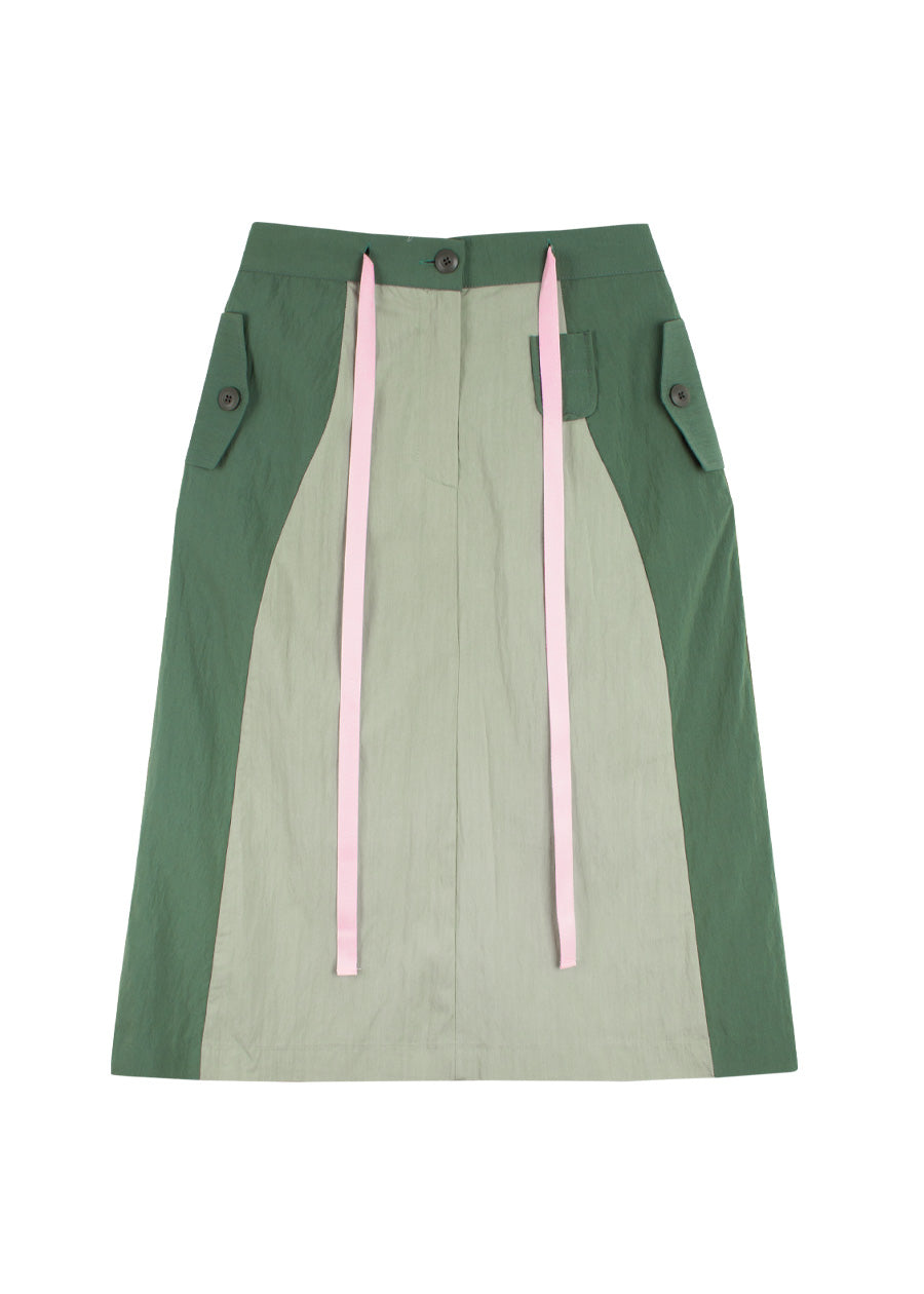 woohwa-fw-26-wh-strap-block-skirt-green-green-s