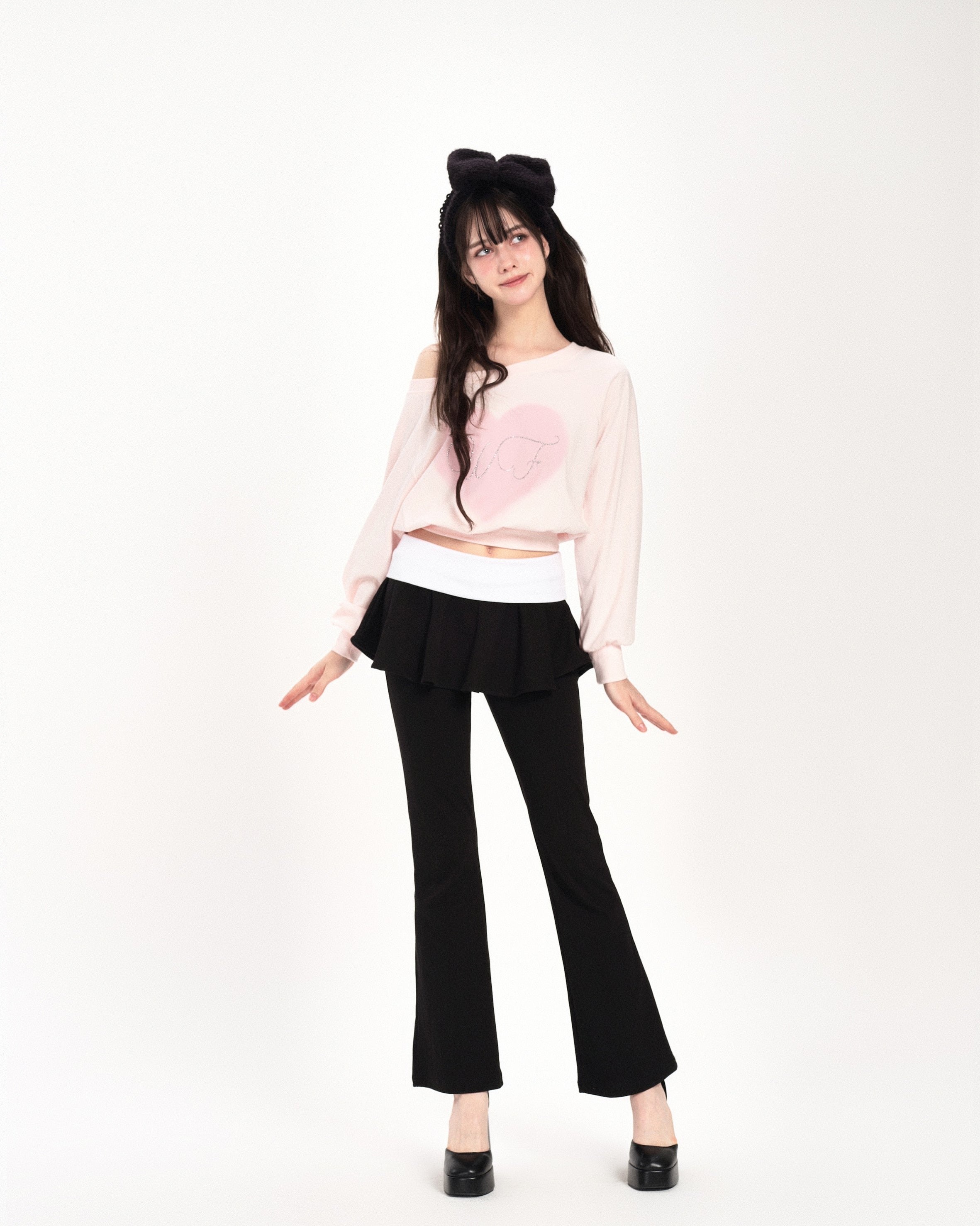 whisfairy-fw-25-hug-letter-folded-bootcut-skirt-pants-black-black-s