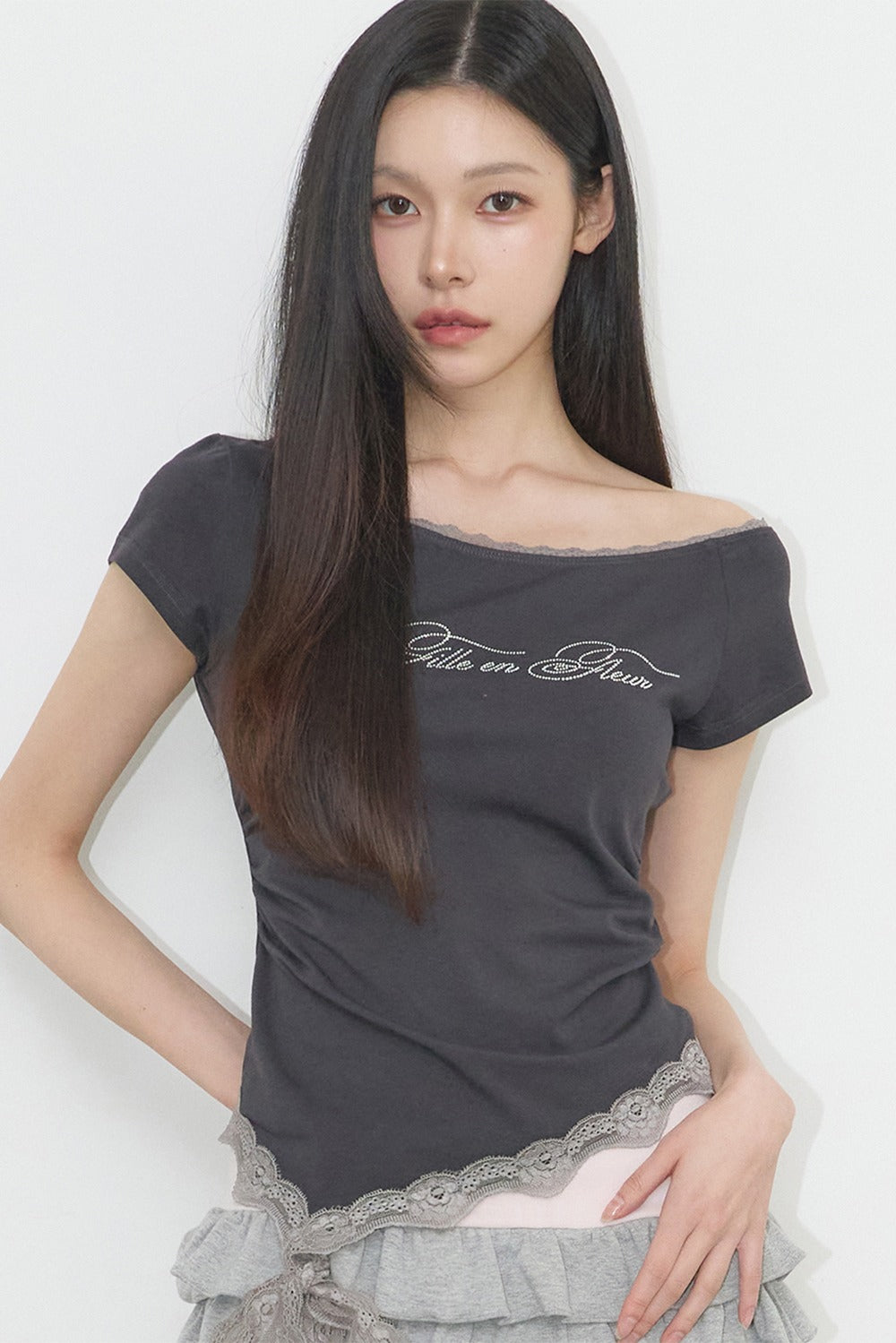 illigo-ss-26-lace-one-shoulder-shirring-top-charcoal-charcoal-s