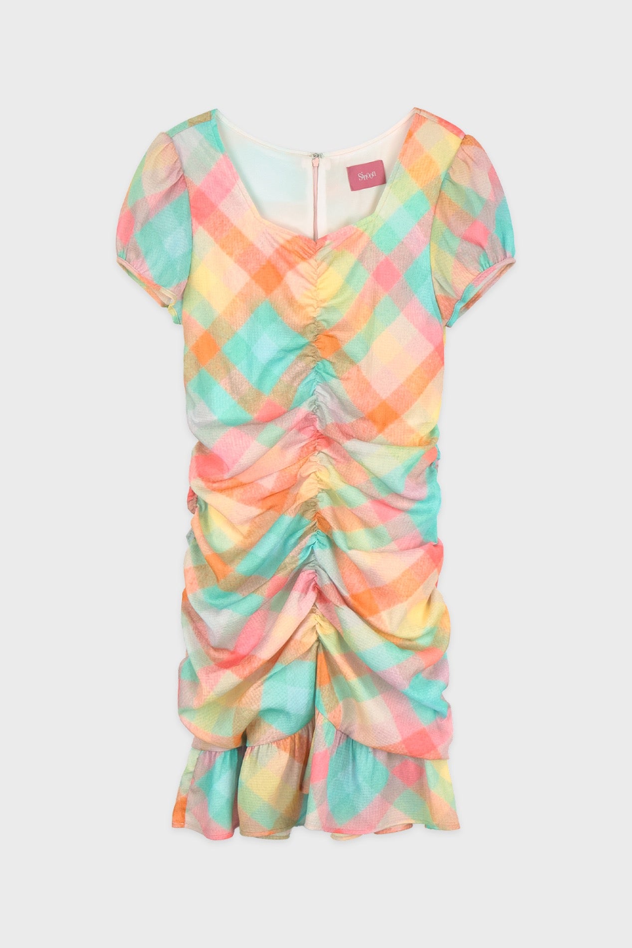 sinoon-ss-26-check-printed-shirring-one-piece-orange-orange-s