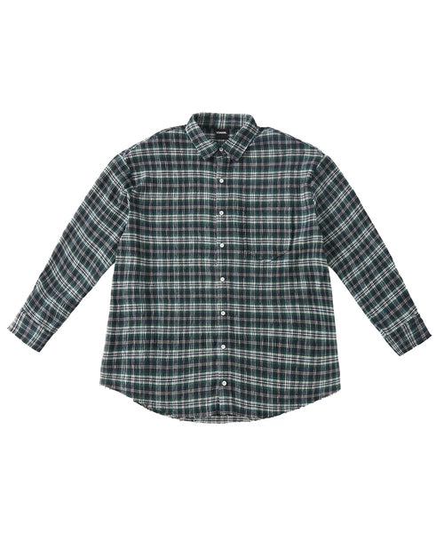 tonsil-ss-26-distressed-pleated-oversized-shirt-green-creen-s