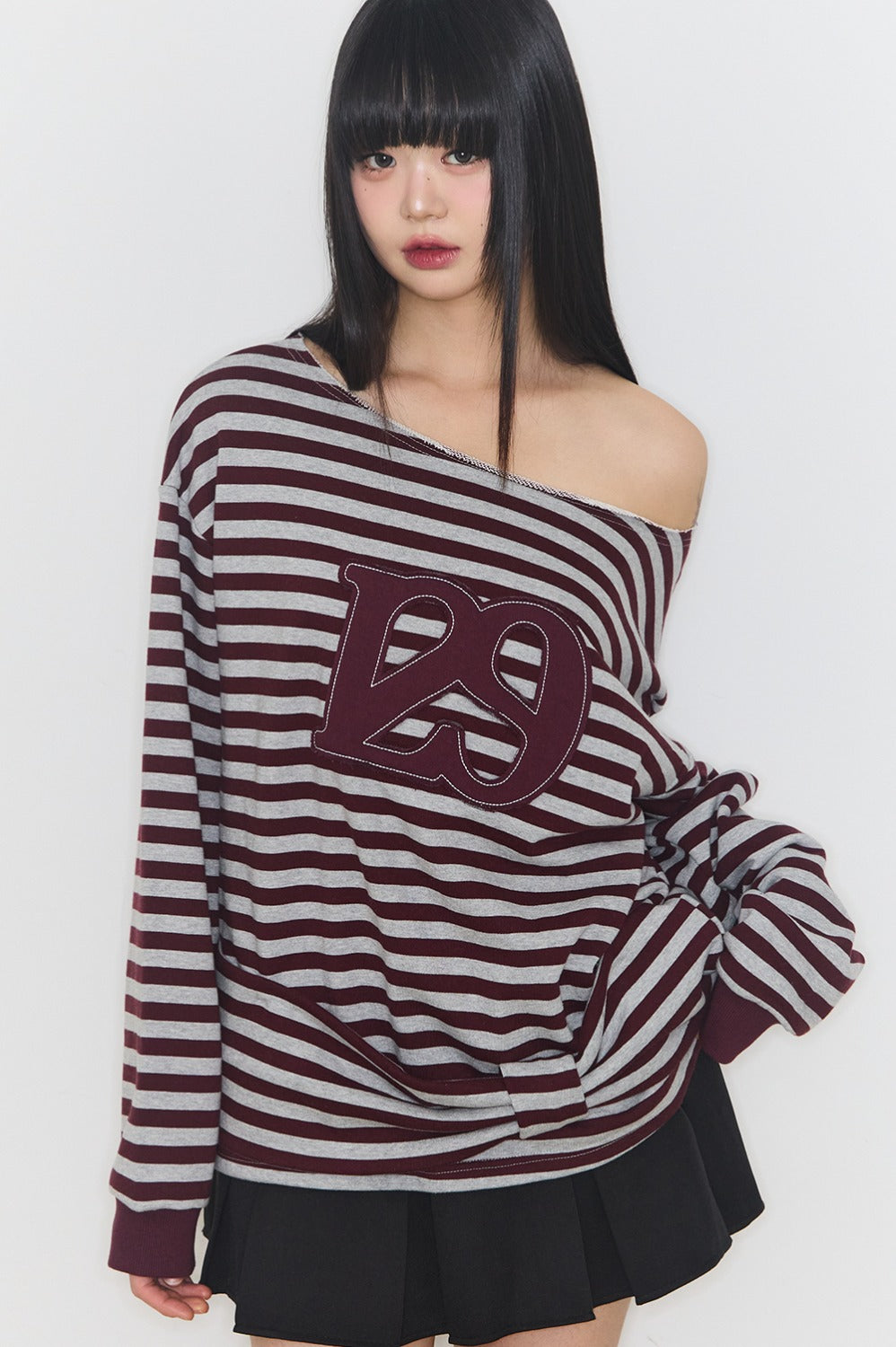 illigo-ss-26-129-stripe-sweatshirt-burgundy-melange-burgundy-melange-s