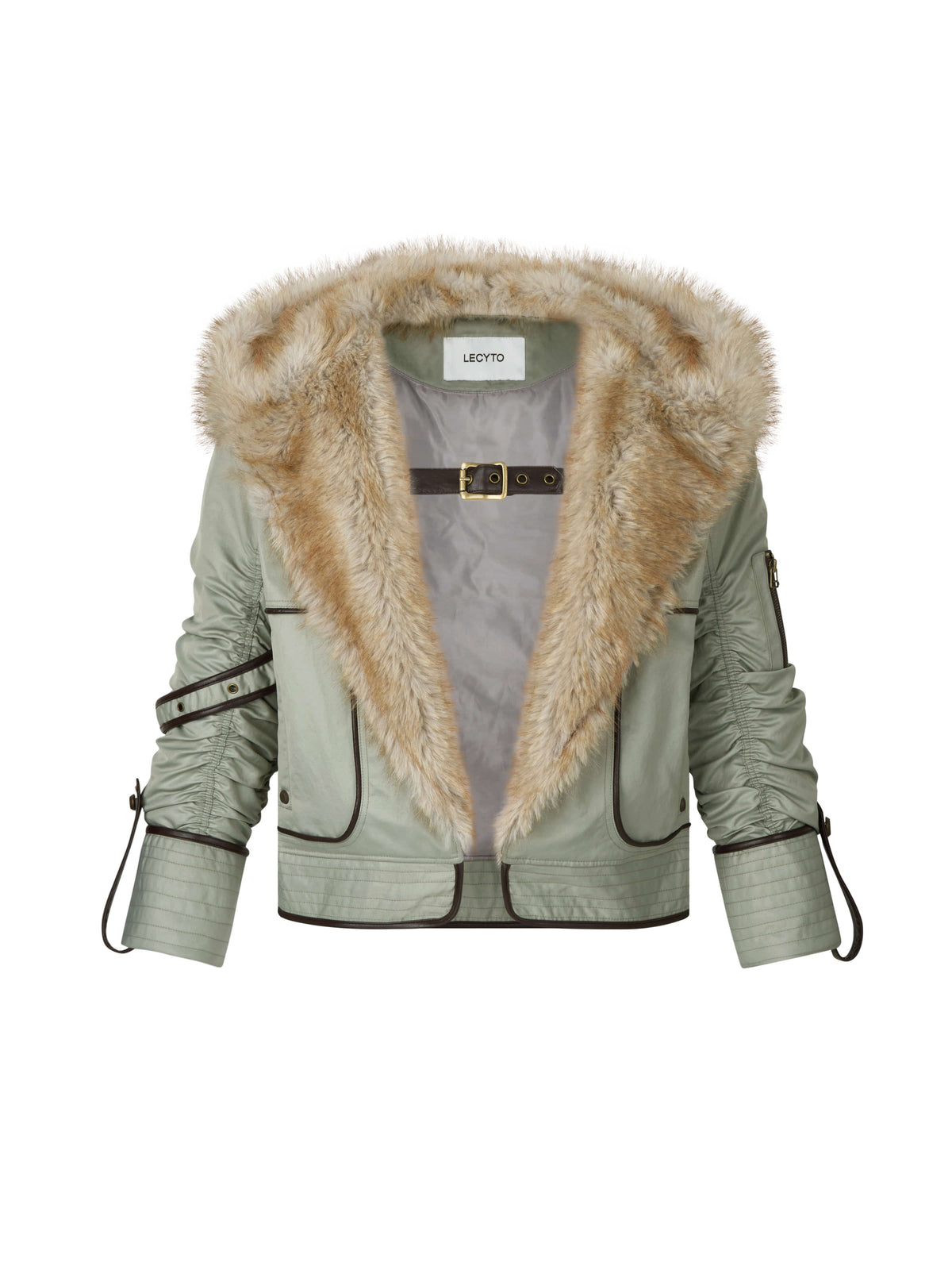 lecyto-fw-26-fur-flight-jacket-l-khaki-light-khaki-s