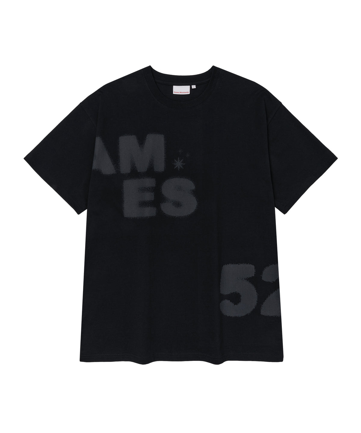 ames-worldwide-fw-26-spray-52-typo-tee-black-s