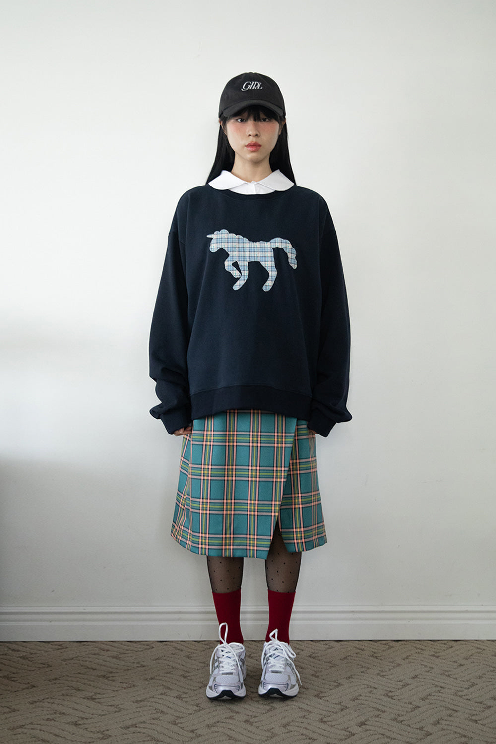 kicobe-ss-26-cozy-check-wrap-skirt-green-green-s