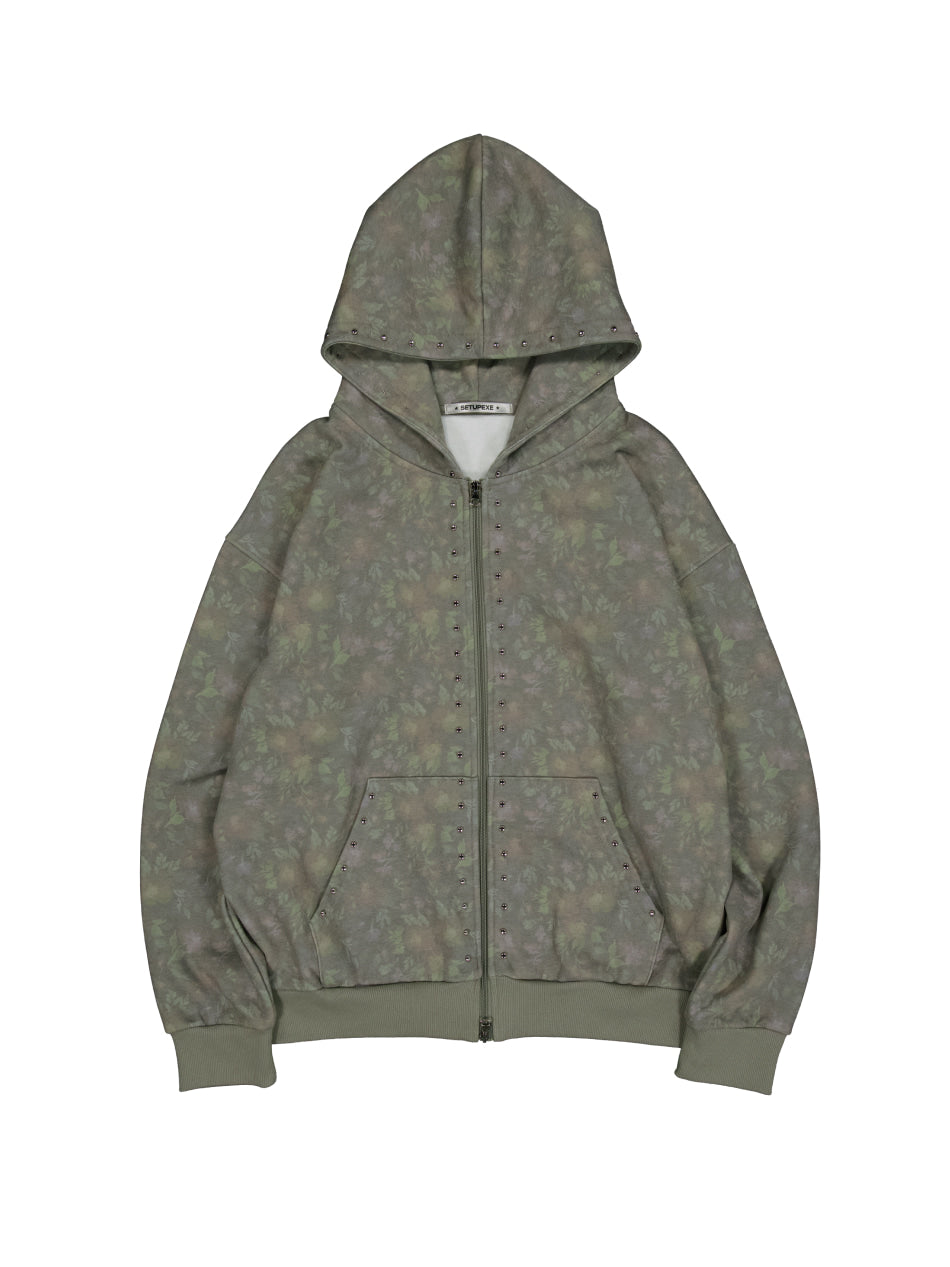 setup-exe-winter-25-flower-studded-hoodie-zip-up-khaki-khaki-s