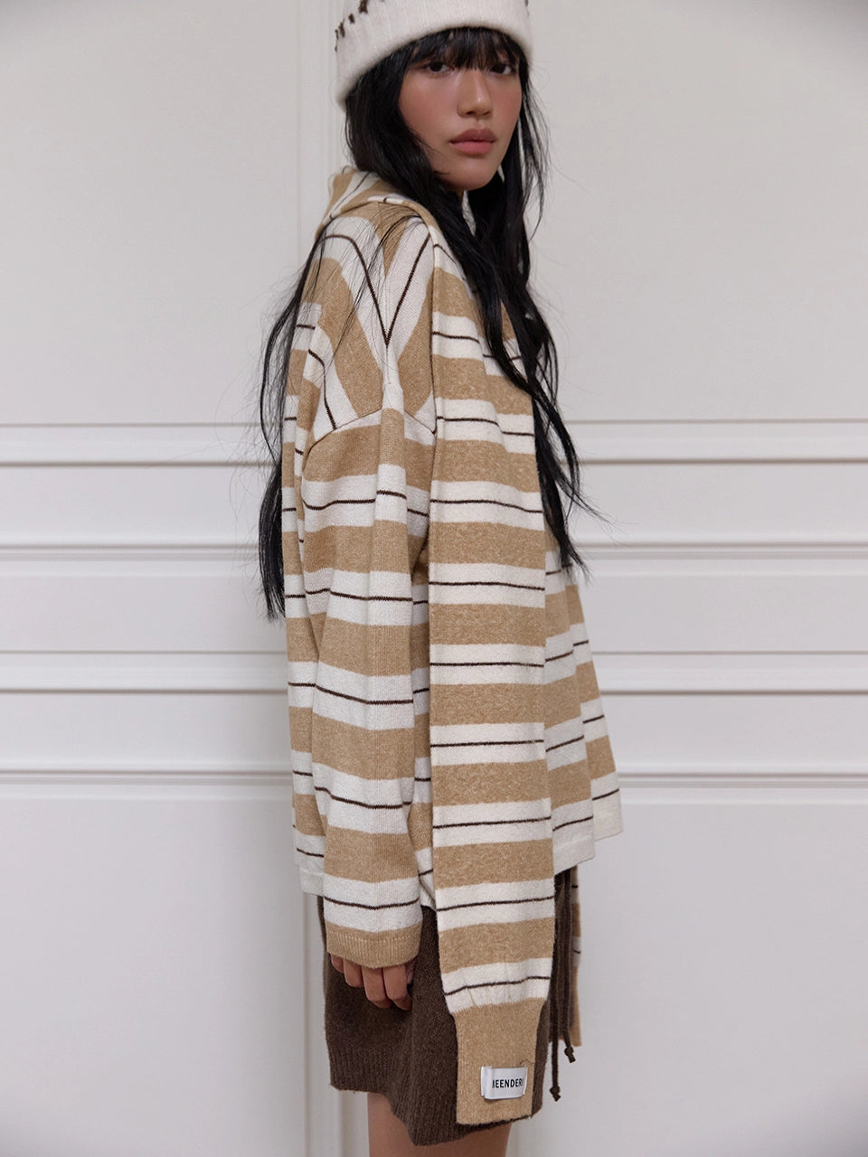 meenderi-fw-25-multi-stripe-knit-muffler-beige-beige-s