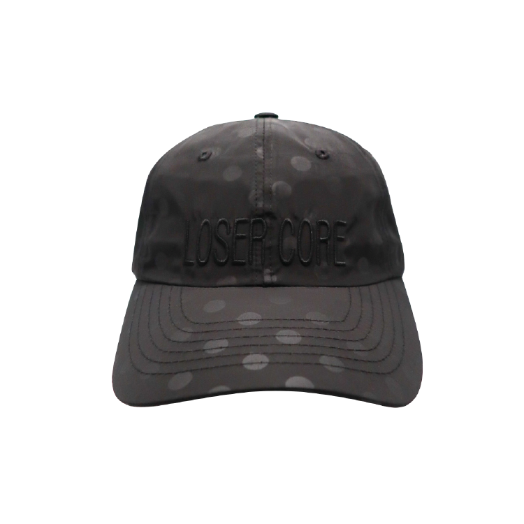 crappyroom-fw-25-loser-core-dot-mix-ball-cap-black-black-s