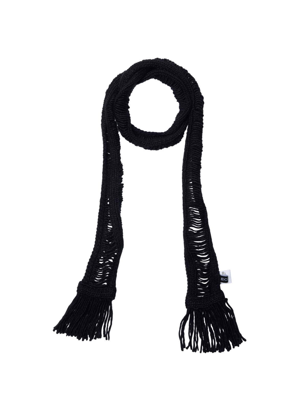 lecyto-fw-26-laddered-knit-fringe-muffler-black-black-s