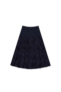 pokofosca-ss-25-jacquard-yoke-pleated-skirt-(navy)