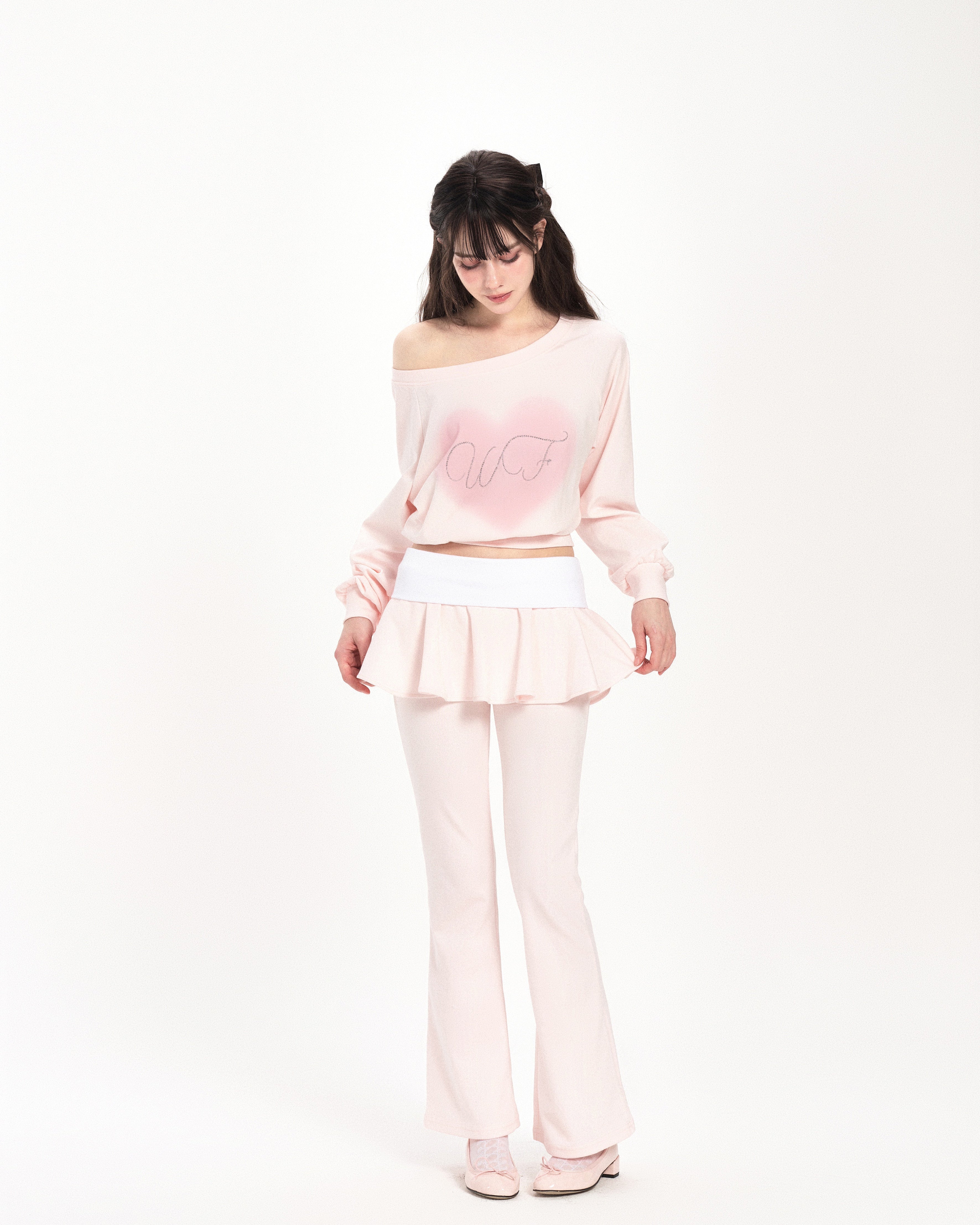 whisfairy-fw-25-hug-letter-folded-bootcut-skirt-pants-pink-pink-s