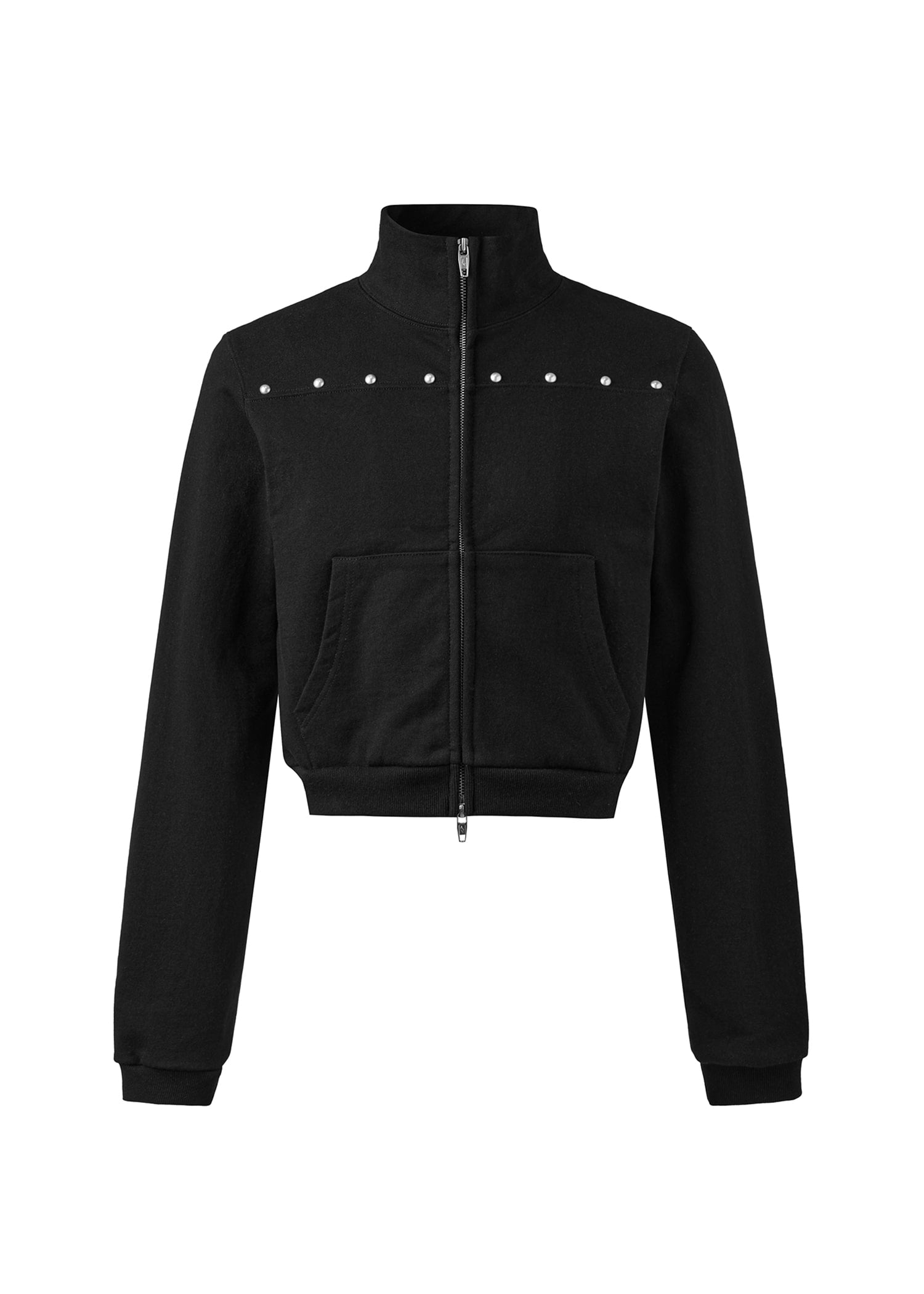 another-youth-fw-25-crop-stud-zip-up-sweat-black-black-s