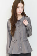 illigo-fw-26-pleated-double-bow-blouse-gray-gray-s