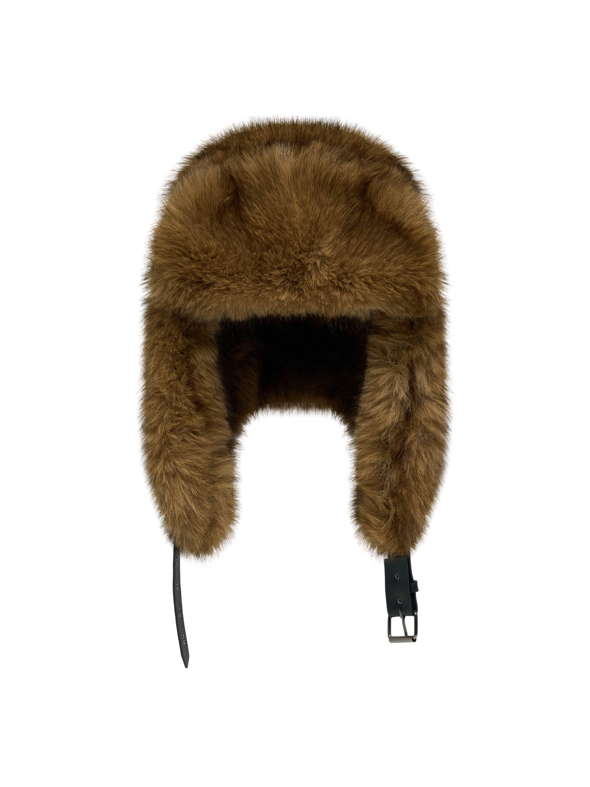 lecyto-fw-26-fluffy-fur-trapper-hat-brown-brown-s