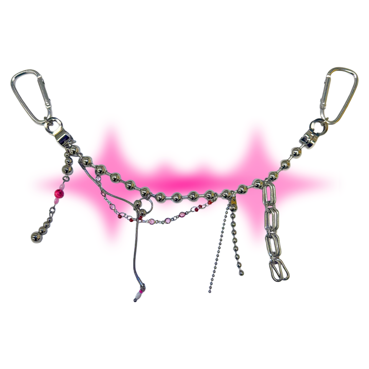 3amgang-ss-26-overdose-pink-bag-chain-siver-s