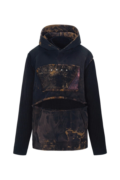 sync-ss-25-waste-k-not-bleached-knit-layered-hoodie-black-s