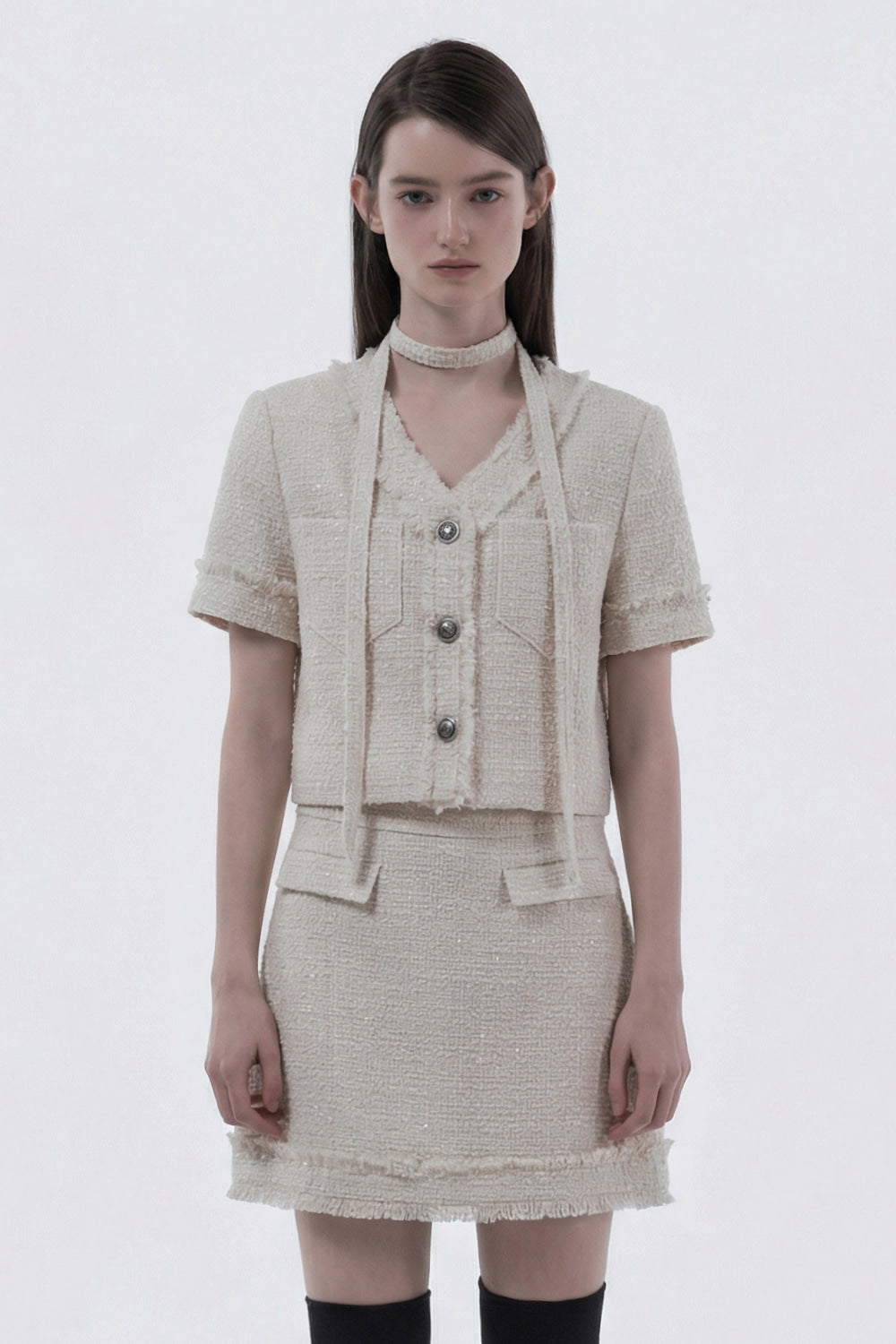 mausoleum-ss-26-fringed-tweed-string-half-sleeve-jacket-tweed-ivory-tweed-ivory-s