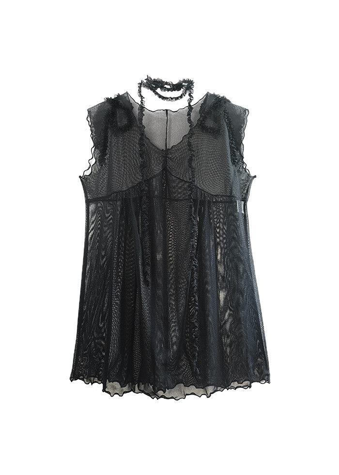 nofficialnoffice-ss-24-sheer-mesh-ribbon-dress-black