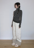 [NOFFICIALNOFFICE] STUDDED UGG STRING PANTS VANILLA