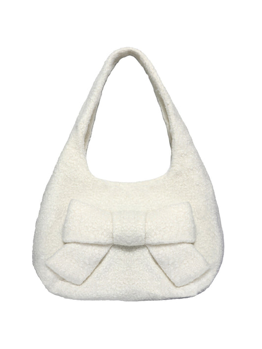 sio-fw-24-ribbon-fluffy-shoulder-bag-(ivory)