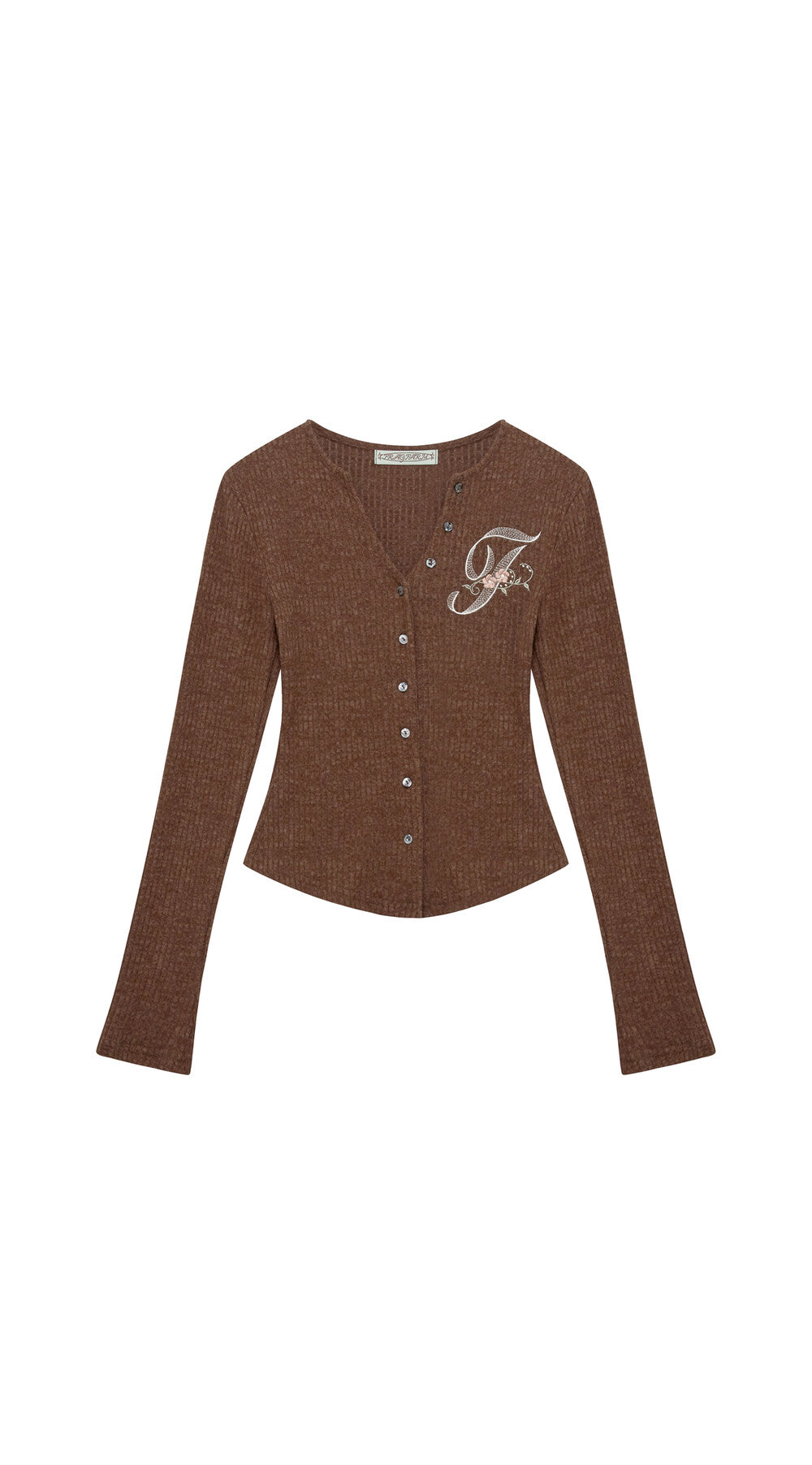 fragfarm-fw-25-f-lettering-cardigan-3-color-brown-s
