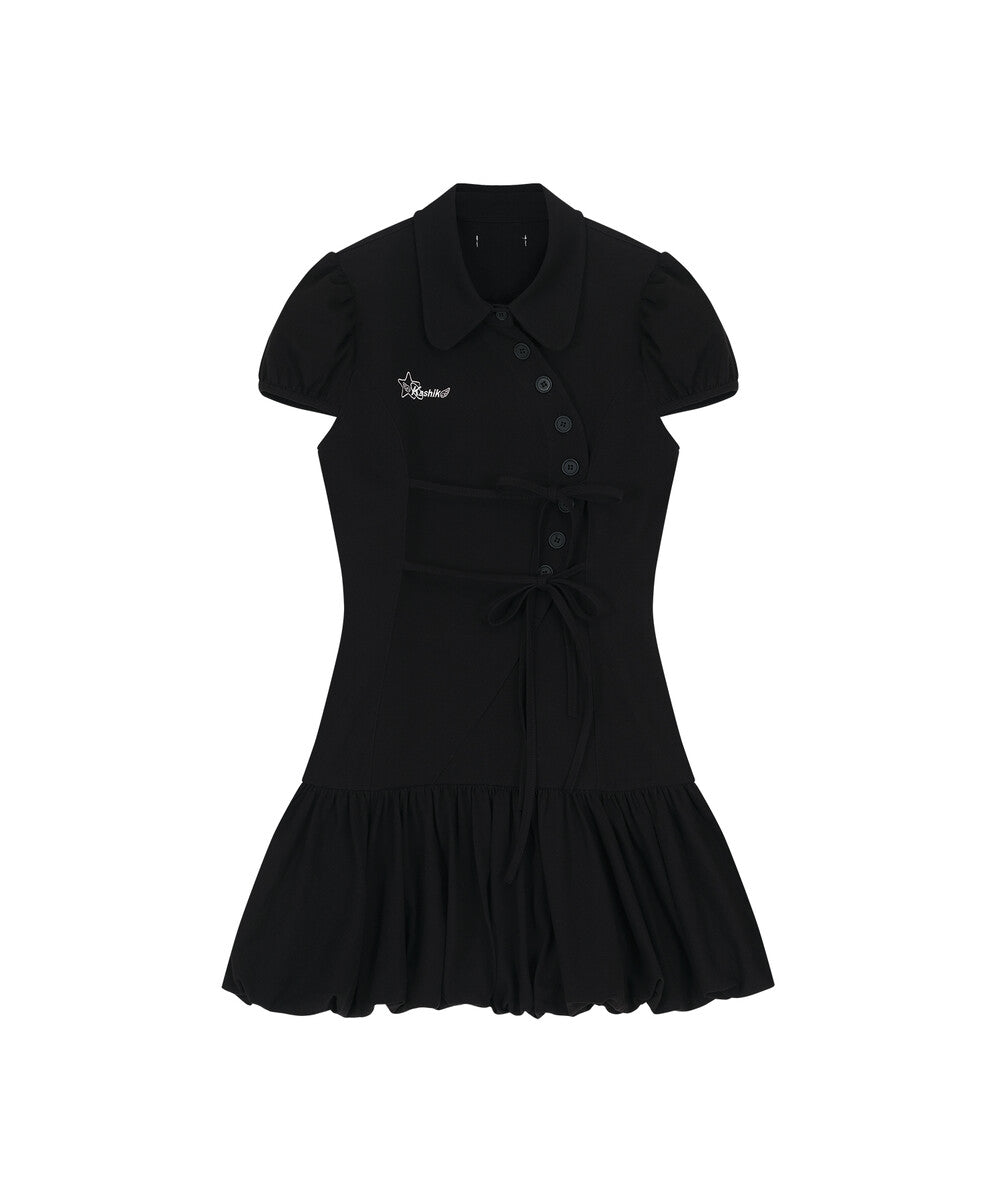 kashiko-ss-25-puff-preppy-mini-dress-black
