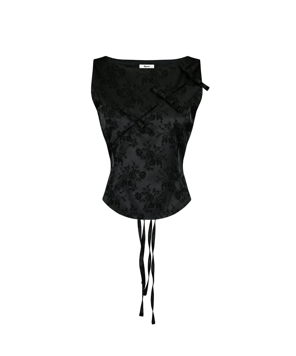kashiko-ss-25-ribbon-paneled-sleeveless-black