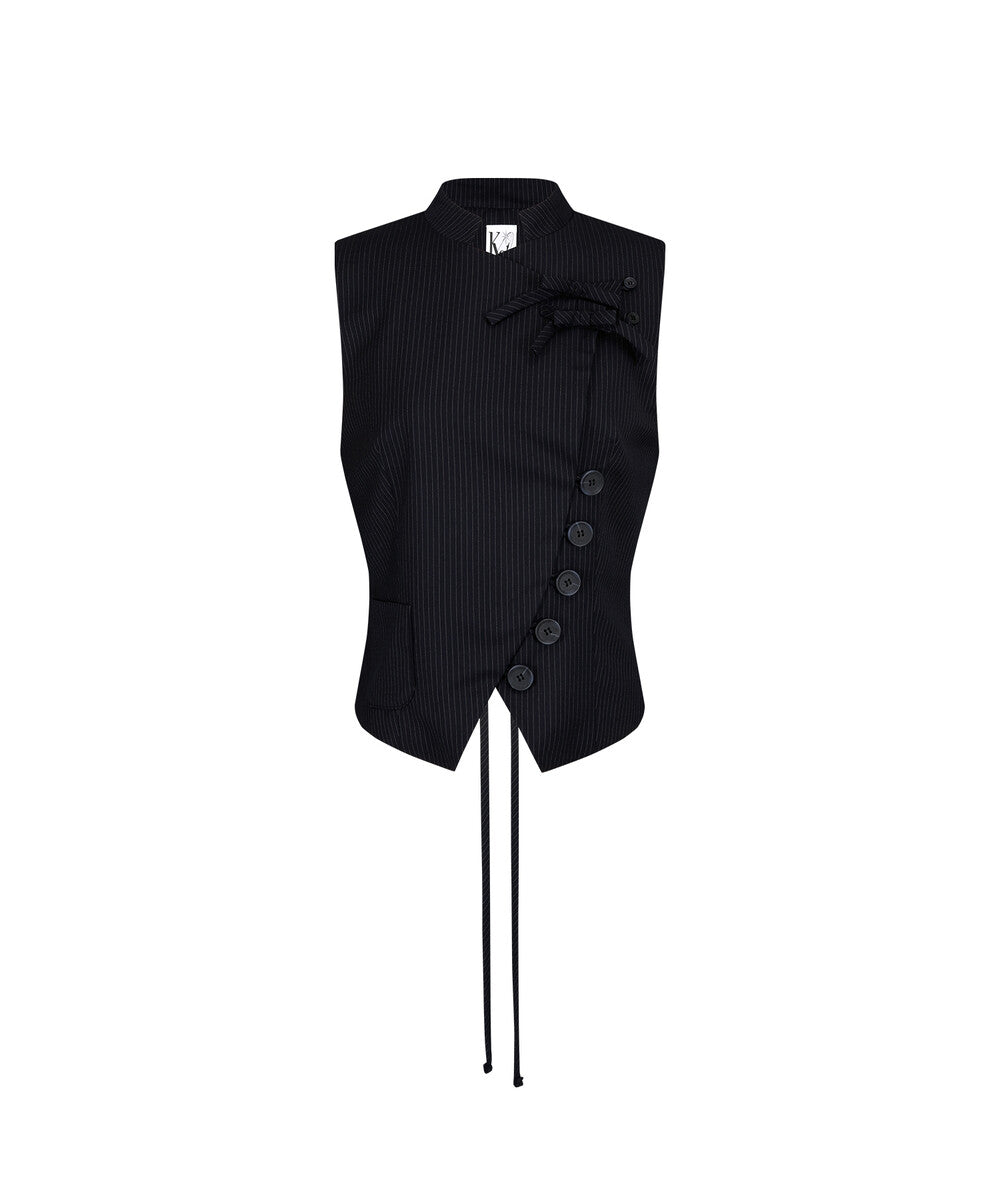 kashiko-ss-25-preppy-china-collar-vest-stripe