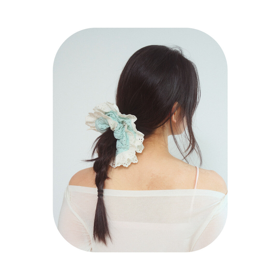 minjiena-fw-25-dots-scrunchie-mint-mint-s