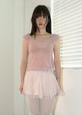 nofficialnoffice-ss-25-seethrough-mesh-ribbon-top-milk-pink