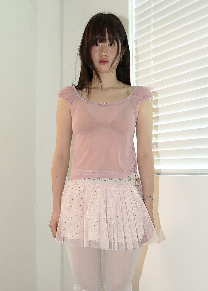 nofficialnoffice-ss-25-seethrough-mesh-ribbon-top-milk-pink