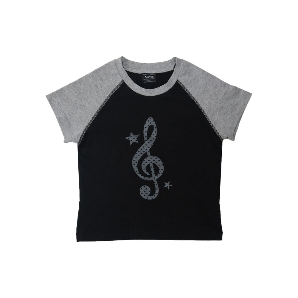 [NUYET] Note raglan tee _ Black