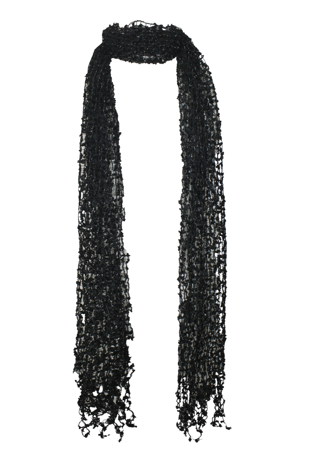 miae-ss-25-twinkle-net-scarf-(black/white)