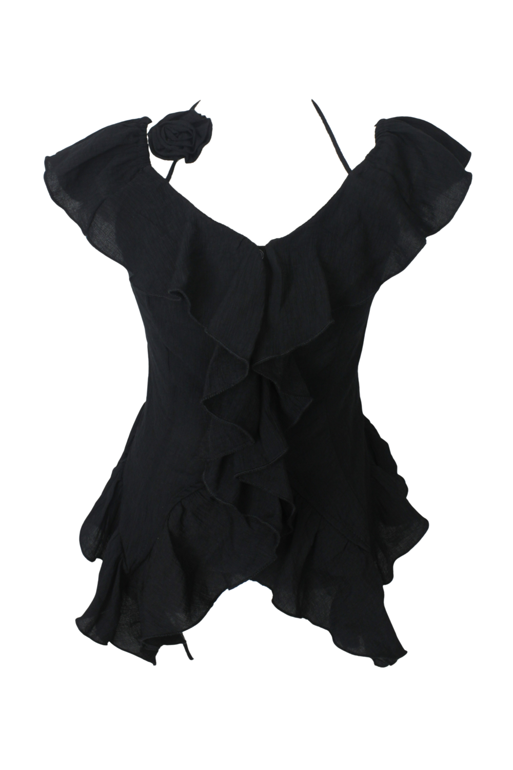 miae-ss-25-rose-corsage-frill-top-(black)