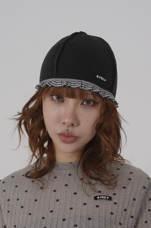 bfeep-fw-25-check-lace-beanie-charcoal-charcoal-s