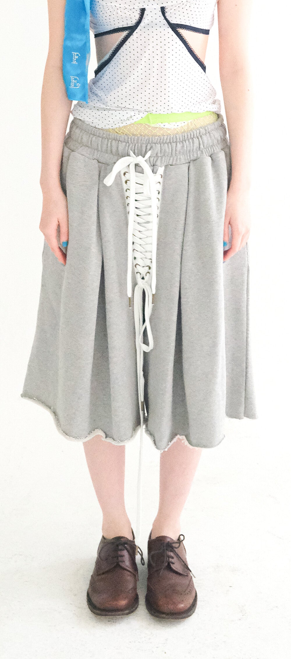 faerie-ss-25-eyelet-corset-bermuda-pants-(melange-grey)