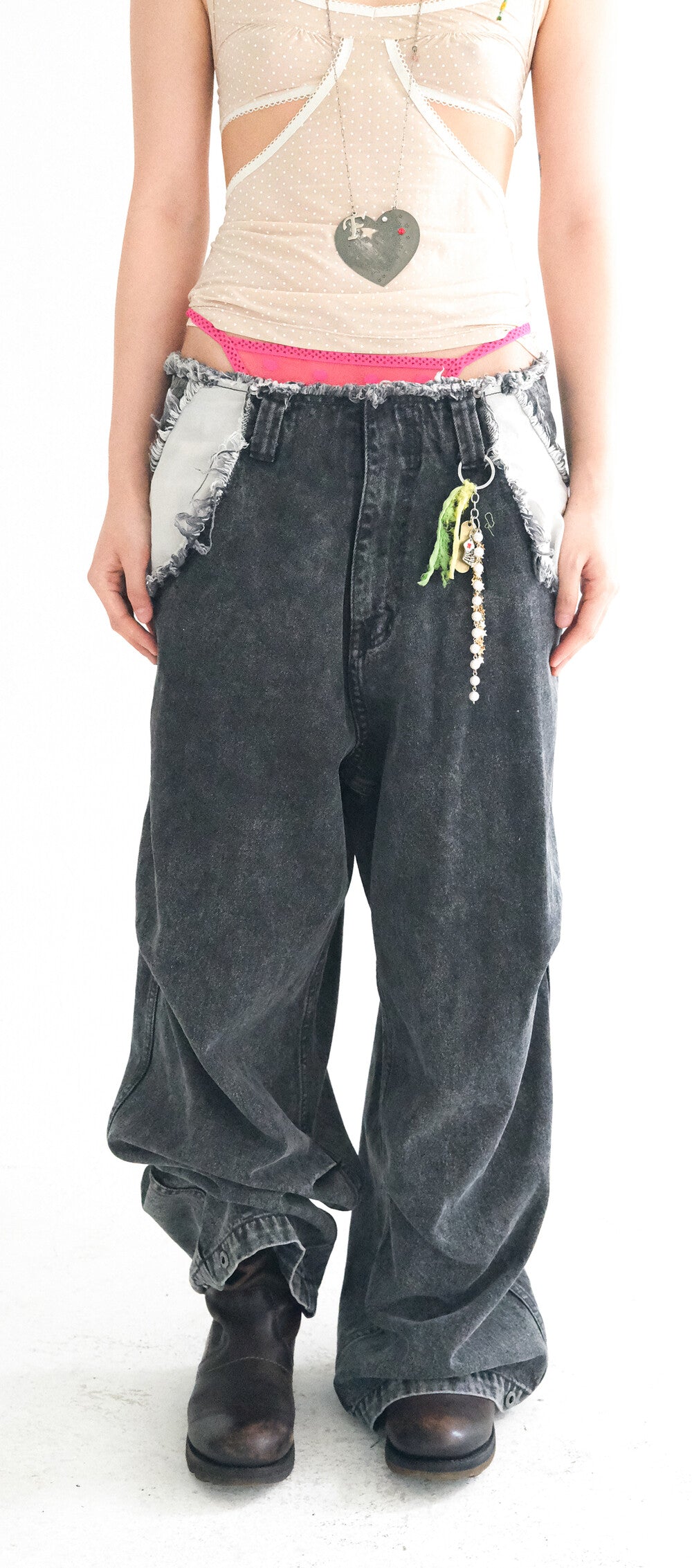 faerie-ss-25-cutoff-denim-maxi-pants-(black)