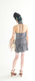 faerie-ss-25-halter-neck-jersey-shirring-dress-(dark-grey)