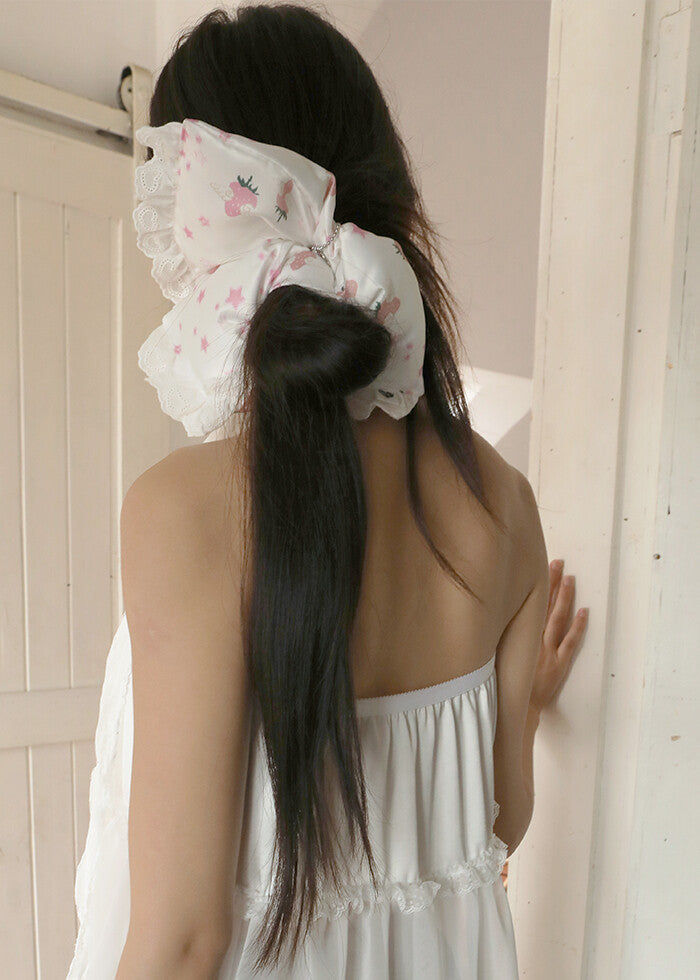 nofficialnoffice-ss-25-puffy-pillow-scrunchie-pink-berry