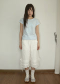 nofficialnoffice-ss-25-lacetrimmed-pleated-bermuda-ivory