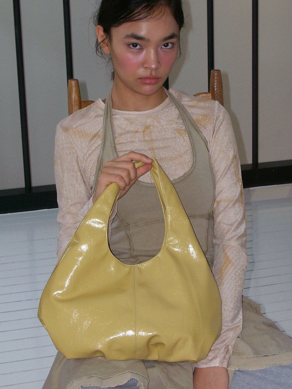 otie-fw-25-puffy-bag-ochre-ochre-s